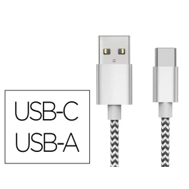 Q-connect Cable USB-C a USB-A Nailon Trenzado 1m Blanco Precio: 3.1218. SKU: B1BM6QQBYY