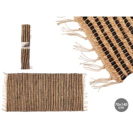 Alfombra Natural Negra Doble 70 X 140 Cm Giftdecor (8 Unidades) Alfombra Natural Negra Doble 70 X 140 Cm Giftdecor (8 Unidades)