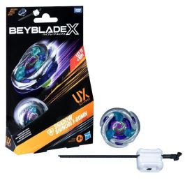 Beyblade X Starter Pack Shadow Shinobi 1-80MN UX con peonza de defensa y lanzador, a partir de 8 años