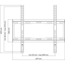 Uno para todos los WM2411 - Soporte de soporte de pared de TV para la pantalla 32-65 ''/81-165cm - para TV MAX 100 kgs - 25 mm de la pared Uno para todos los WM2411 - Soporte de soporte de pared de TV para la pantalla 32-65 ''/81-165cm - para TV MAX 100 kgs - 25 mm de la pared