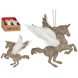 Adorno Navidad Unicornio Champagne Krist+ 13x13x2 cm (48 Unidades) Precio: 74.69000033. SKU: B14PXLMGCC