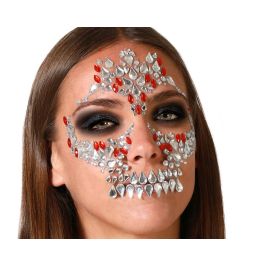 Joyas Faciales Adhesivas Calavera Cristales Plateados para Disfraces Halloween Día de los Muertos Precio: 0.88999977. SKU: B1CT3H8VGP