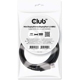 Club3D Cable Mini DisplayPort 1.2 a DisplayPort 1.2 Macho/Macho 2m 4K60Hz para Monitores y PC