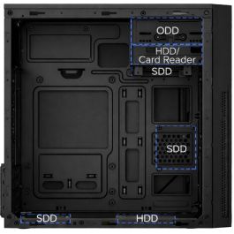 Coolbox CAJA MATX M680 USB-C 3.2 GEN1 FTE.BASIC500 500W Caja Ordenador Micro ATX Negra