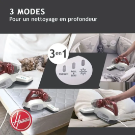 Hoover MBC500 Aspiradora de Mano - 500W - 300ml - Lámpara UV-C Esterilización - Ideal Ropa de Cama, Sofá, Alfombra