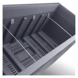 Deroma 9H934SZ Jardinera Muret Millennium R Antracita con Reserva de Agua y Ruedas, 99 cm