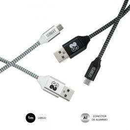 Subblim Pack 2 Cables Usb A Micro Usb (2.4A) 1M Black/Silver Subblim Pack 2 Cables Usb A Micro Usb (2.4A) 1M Black/Silver