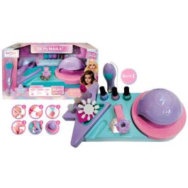 Wow Generation Estudio de Uñas y Salón de Manicura con Lámpara de Secado, Lápiz Mágico de Purpurina y Estampador