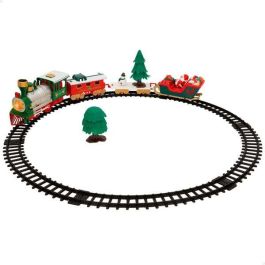 Tren electrico navidad con luz y sonido. 20 piezas. 91x44x30 cm