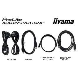 Iiyama ProLite XUB2797UHSNP-B1 68,5cm/27" 4K UHD IPS 4ms 60Hz HDMI DP USB-C KVM 2 Altavoces Pivot Negro