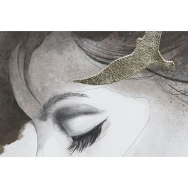 DKD Home Decor Cuadro Negro Gris 100 x 100 x 4 cm (2 Unidades)