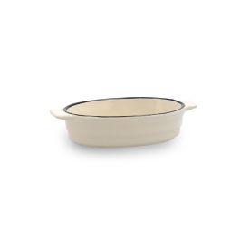 Quid Cazuela Ovalada Cocco Gres Apta Horno Microondas Lavavajillas Blanca 18x11x4 cm Pack 12 Unidades