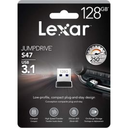 Lexar JumpDrive S47 unidad flash USB 128 GB USB tipo A 3.2 Gen 1 (3.1 Gen 1) Negro