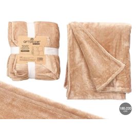 Manta Sedalina Beige 180X220Cm Giftdecor (6 Unidades) Precio: 67.99000043. SKU: B18M4ECBZB