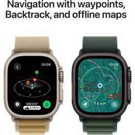 Apple Watch Ultra 2 GPS + Cellular, 49 mm, Caja de Titanio Negro, Correa Alpine Loop Verde Oscuro, Talla Grande