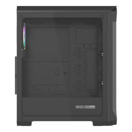 GENESIS Irid 505 V2 ARGB Midi Tower Gaming PC, 4 Ventiladores ARGB, Panel Lateral Cristal Templado, Filtros Antipolvo, USB 3.0, Negro
