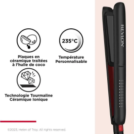 Revlon RVST2211 Smoothstay Plancha de Pelo 25mm Infundida en Aceite de Coco con Funda de Viaje