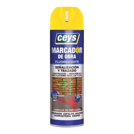 Ceys Marcador de Obra Amarillo 500ml Pintura Fluorescente para Señalización 908002