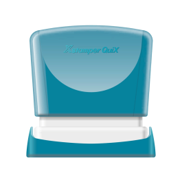 X'stamper Sello Quix Personalizable Color Azul Medidas 11x40 mm Q-10