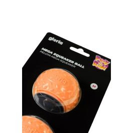 Play And Run Mega Squeaker M Pelota 6.35 cm Naranja-Gris 2 Piezas