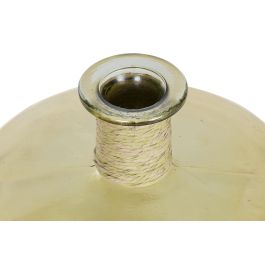 DKD Home Decor Jarrón Cristal Reciclado Ambar Natural 35 x 45 x 35 cm