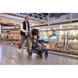 Hauck HAU1731474471948 Set de Viaje 3 en 1 Shop N Care Trio - Cochecito, Capazo, Silla de Auto, Adaptadores - 4 Ruedas - Gris
