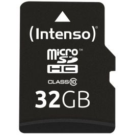 Intenso 3413480 Tarjeta Memoria Micro SD 32GB Clase 10 con Adaptador, Velocidad Lectura 20MB/s, Escritura 12MB/s