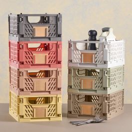 Day Caja Plegable Almacenaje 33x24,5 cm Color Arena Natural (NATURAL SAND) Apilable Soporta 20 kg