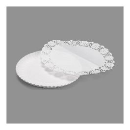 Best Products Bandeja con blonda Redpmda - 3 bandejas redondas con blonda Ø21cm, Blanco, Cartón Precio: 1.49999949. SKU: S7908938
