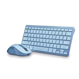 Teclado y Ratón NGS FANTASYKITBLUE Qwerty Español Azul Rosa