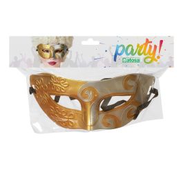 Antifaz Plateado Y Dorado Con Detalles En Relieve Para Disfraces De Época