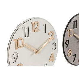 Reloj Pared Loft DKD Home Decor Gris Natural 5 x 30 x 30 cm (2 Unidades) Reloj Pared Loft DKD Home Decor Gris Natural 5 x 30 x 30 cm (2 Unidades)