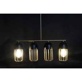 Lampara Techo Loft DKD Home Decor Negro Dorado 11 x 26 x 60 cm Lampara Techo Loft DKD Home Decor Negro Dorado 11 x 26 x 60 cm