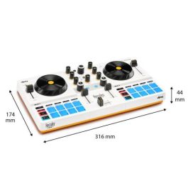 Hercules DJControl Mix Ultra - Controladora DJ para smartphone con batería de 10h, pads, EQ y streaming - Ref. 4780942