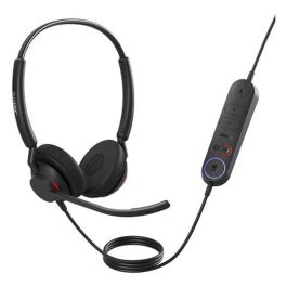 Jabra Engage 40 Inline Link Stereo USB-A MS Auriculares para Oficina/Centro de Llamadas con Tecnología Clear Voice y Voz HD