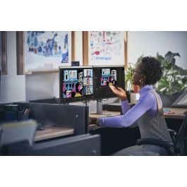 HP Z24q G3 Monitor QHD 23.8 Pulgadas (60.5 cm) con HDR 400 y Precisión de Color Profesional para Diseño Gráfico y Oficina Híbrida