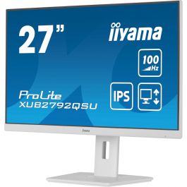 iiyama XUB2792QSU-W6 Monitor ProLite 27" WQHD IPS 100Hz 0.4ms HDMI DP USB Pivot Blanco