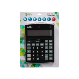 Liderpapel Calculadora Sobremesa xf29 12 Dígitos Solar y Pilas Color Negro 190x140x30 mm