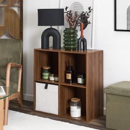 Home Deco Factory Estantería Tiffany Con 4 Compartimentos Cocooning 66,6x31,8x65,6 cm