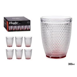 Vivalto Vaso de Cristal con Puntos para Agua 300 ml Rojo Transparente 8x8x10 cm (Set de 48) Precio: 78.49999993. SKU: S3608940