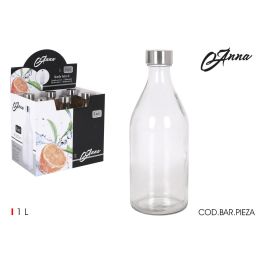 Anna Botella de Vidrio 1L con Tapa de Metal Redonda - 9,4 x 9,3 x 25,3 cm (6 Unidades) Precio: 13.50000025. SKU: S2210935