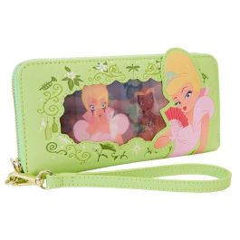 Loungefly Cartera lenticular Disney Tiana y el Sapo Piel Vegana 20x10cm con Cremallera, Apliques y Ventana ID Libélula
