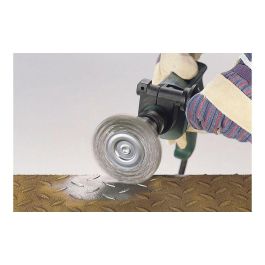 Wolfcraft Cepillo de Disco de Alambre de Acero Ø75 x 16 mm - Alambre 17 mm - Vástago Hexagonal 1/4" - 4500 rpm