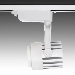 BX3 Foco de Carril LED Faith Monofásico 30W 2600Lm 3000K Blanco Cálido, Orientable, 40000 Horas Vida Útil BX3-FC-D-30-WW