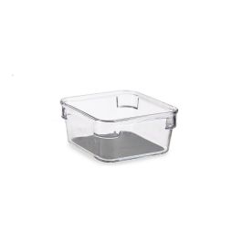 Organizador con antideslizante Kinvara 9.3x9.3x4.5 cm, plástico reciclado, gris/transparente (24 Unidades) Precio: 23.50000048. SKU: S3609352