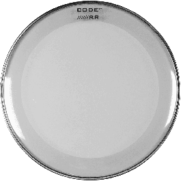 CODE Parche Resonante Tom 12" Transparente Code Reso Ring 7.5 mil con Muffle Control de Sustain GRIP-TIGHT