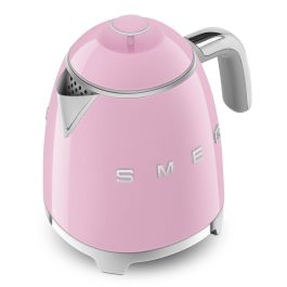 Smeg KLF05PKEU Hervidor de Agua Mini 0.8 L 1400 W Rosa Acero Inoxidable Indicador de Nivel de Agua Filtrado Apagado Automático