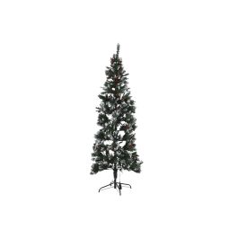DKD Home Decor Árbol de Navidad Snowy Red Forest Tradicional Verde 70 x 210 x 70 cm 300 LED
