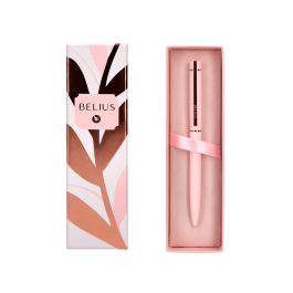 Belius Boligrafo Rose Aluminio Rosa/Oro Rosa Tinta Azul Caja de Diseño