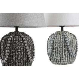 DKD Home Decor Lámpara Sobremesa Atlántico Negro Verde 24 x 34 x 24 cm (2 Unidades)